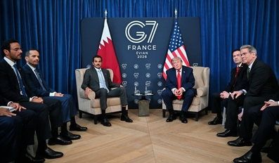 HH the Amir US President Trump Discuss Strategic Ties and Regional Peace at Gseven Summit